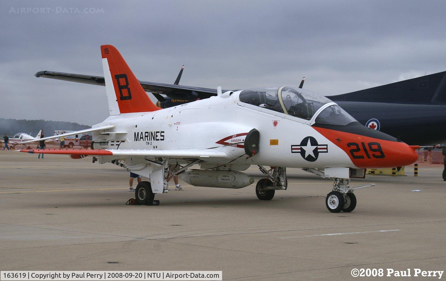 163619, McDonnell Douglas T-45A Goshawk C/N A021, This example from Training Wing Two looks nice and bright on a drab ramp