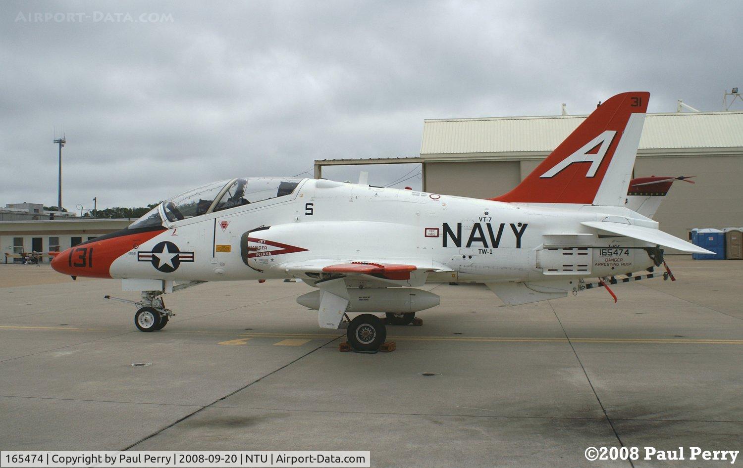 165474, Boeing T-45C Goshawk C/N C031, This sharp looking T-45 is from Training Wing One, representing both VT-7 and VT-9