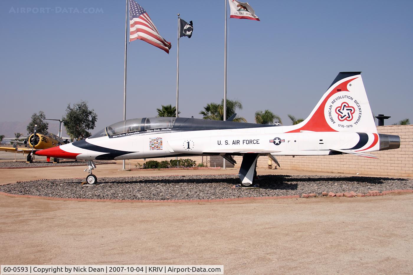 60-0593, 1961 Northrop T-38A Talon C/N N.5166, KRIV