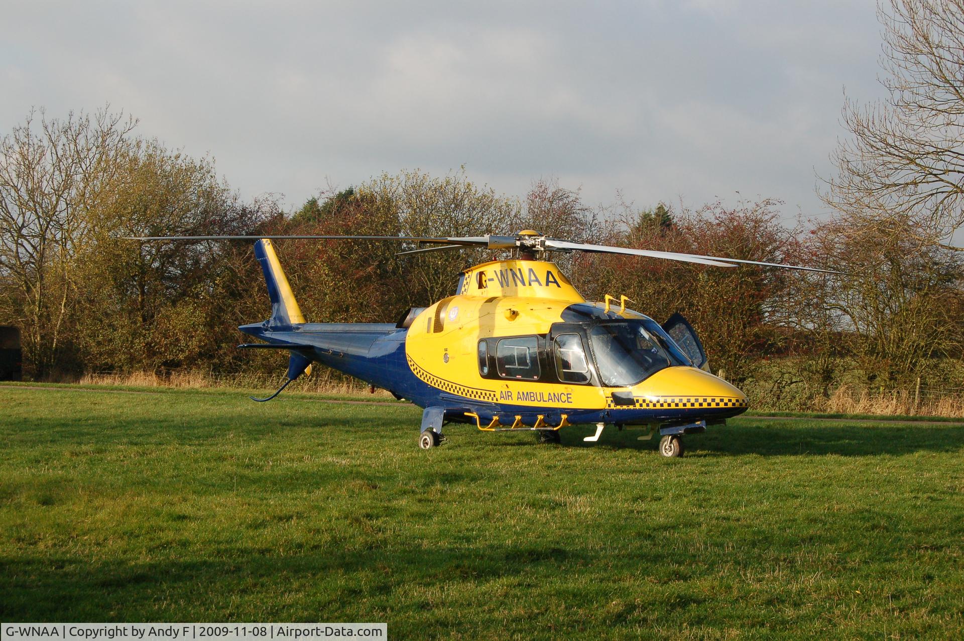 G-WNAA, 2000 Agusta A-109E Power C/N 11090, Augusta 109E air ambulance on a call-out to an RTA