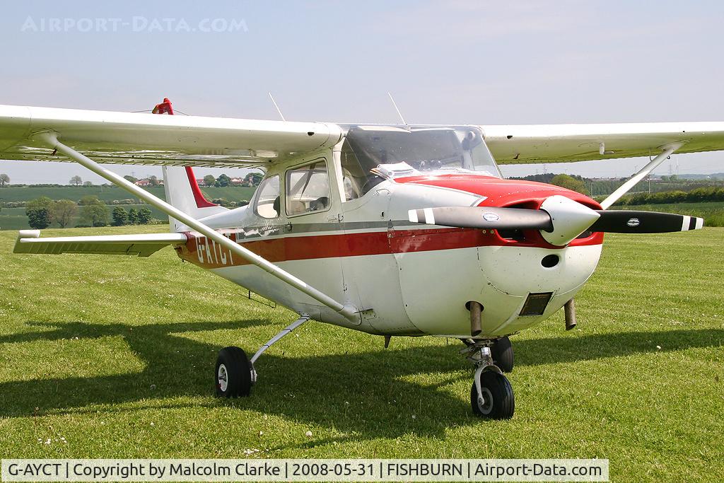 G-AYCT, 1970 Reims F172H Skyhawk C/N 0724, Reims Cessna F172H at Fishburn Airfield, UK in 2008.