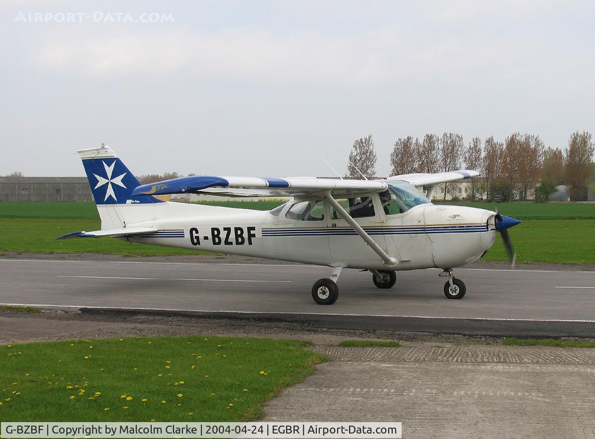 G-BZBF, 1974 Cessna 172M Skyhawk C/N 17262258, Cessna 172M(180)/Horton Stolcraft. At the British Aerobatic Association John McLean Trophy competition held at Breighton Airfield in 2004..