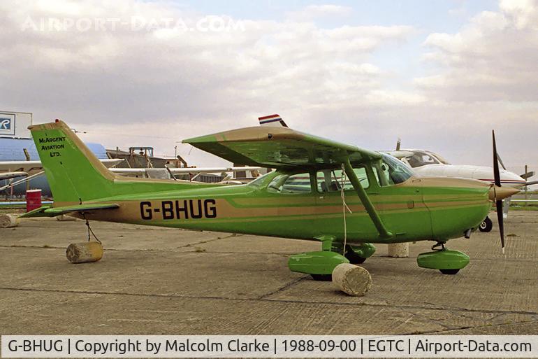G-BHUG, 1980 Cessna 172N SkyHawk C/N 172-72985, Cessna 172N at Cranfield Airport, UK in 1988.