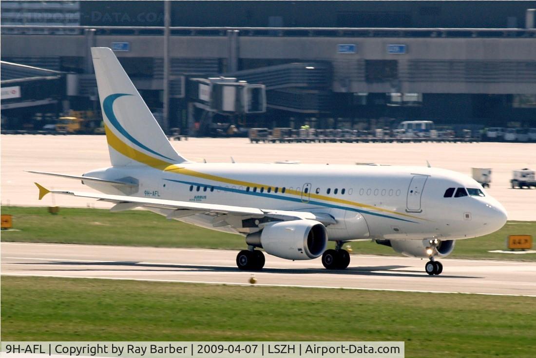 9H-AFL, 2008 Airbus ACJ318 (A318-112/CJ) C/N 3363, Airbus A318-112CJ [3363] (Comlux Aviation Malta) Zurich~HB 07/04/2009. Seen departing .