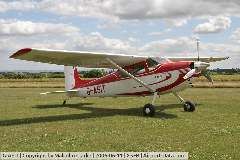 G-ASIT, 1956 Cessna 180 C/N 32567, Cessna 180 at Fishburn Airfield, UK in 2006.