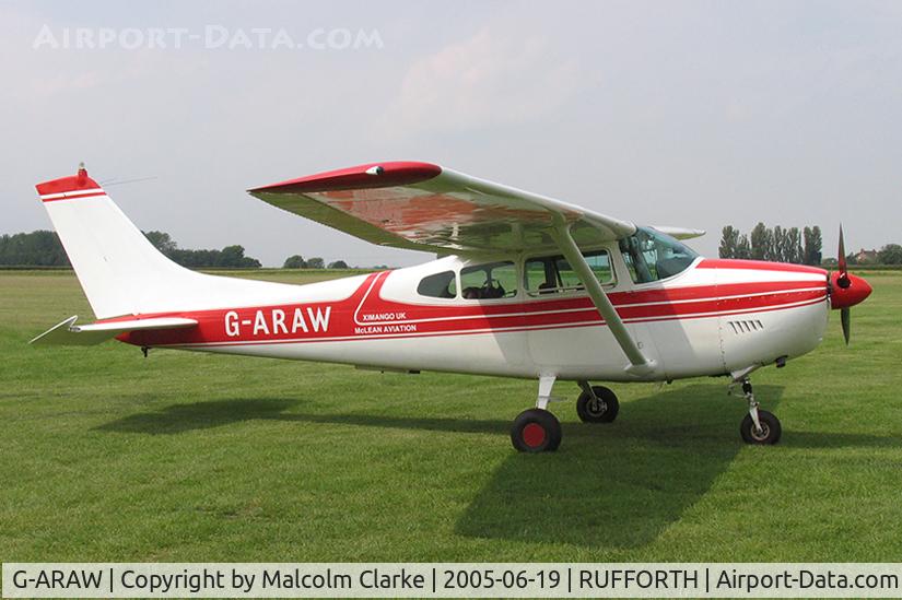 G-ARAW, 1960 Cessna 182C Skylane C/N 52843, Cessna 180C at Rufforth Airfield, N. Yorks, UK in 2005.
