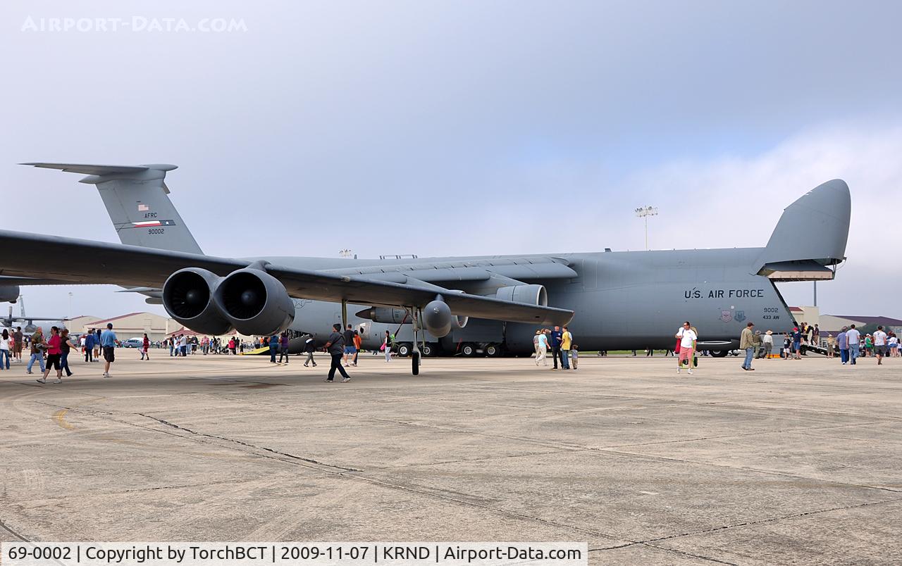 69-0002, 1969 Lockheed C-5A Galaxy C/N 500-0033, 68th AS Galaxy on static display during Randolph Airshow 09.