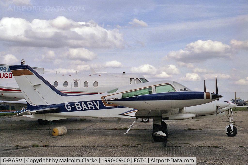 G-BARV, 1973 Cessna 310Q C/N 310Q-0774, Cessna 310Q at Cranfield Airport, UK. Owned by Old English Watches Ltd.