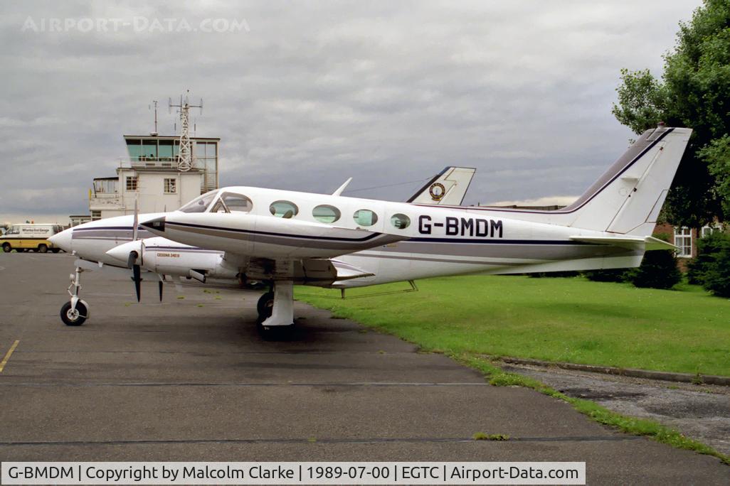 G-BMDM, 1980 Cessna 340A C/N 340A-1021, Cessna 340A at Cranfield Airport, UK.