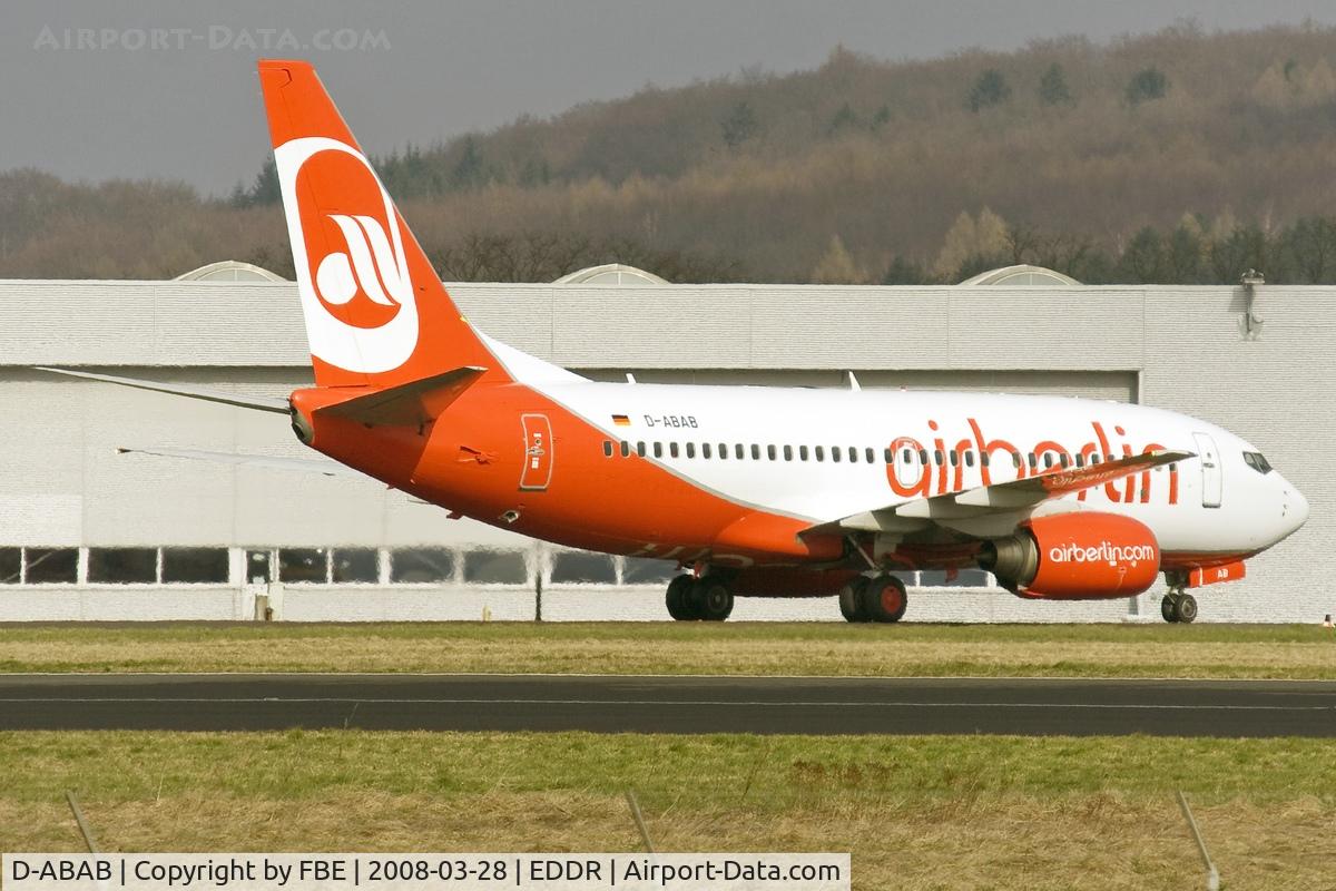 D-ABAB, 2001 Boeing 737-76Q C/N 30277, taxying to the gate
