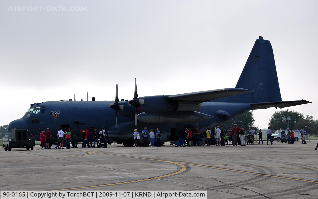 90-0165, 1990 Lockheed AC-130U Spooky II C/N 382-5259, 4th SOS Spooky gunship on static display during Randolph Airshow 09.