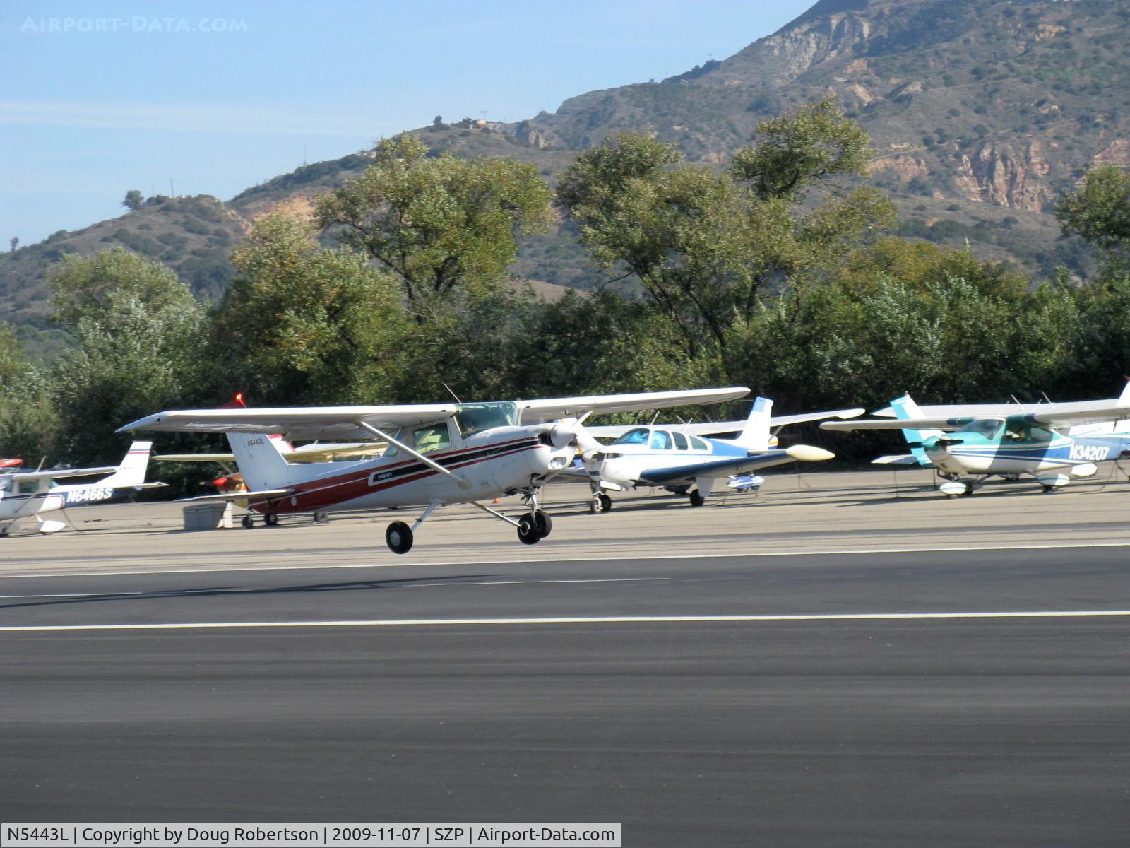 N5443L, 1980 Cessna 152 C/N 15284315, 1980 Cessna 152 II, Lycoming O-235-L2C 110 Hp (high compression engine for 100LL), 28 volt ignition, takeoff climb Rwy 22