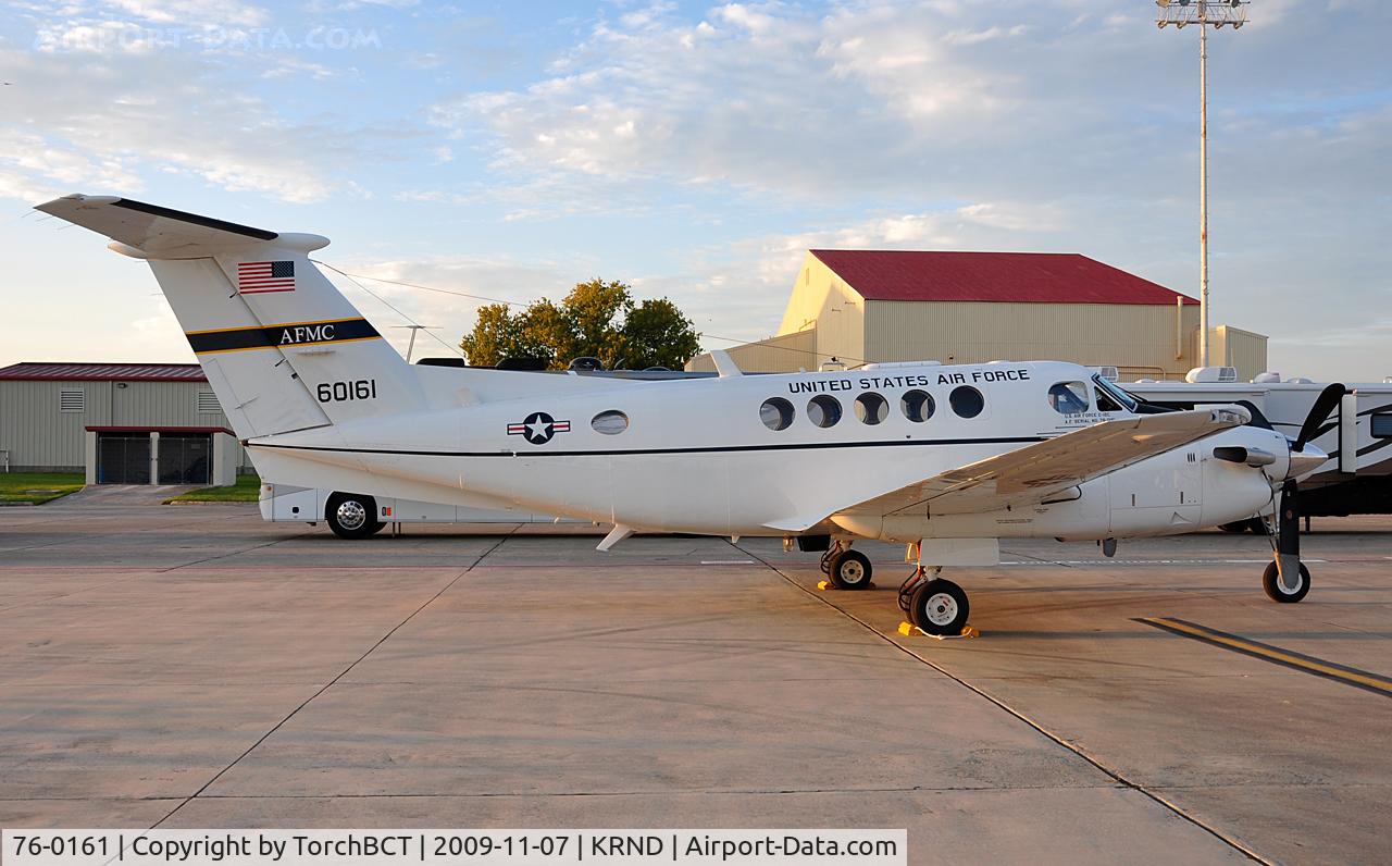 76-0161, 1976 Beech C-12C Huron C/N BD-018, Military Super King Air on display during Randolph Airshow 09.