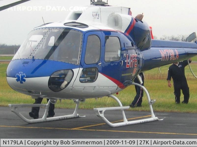 N179LA, 1982 Aerospatiale AS-355F Ecureuil 2 C/N 5179, Preflighting on the ramp at Georgetown, Kentucky.