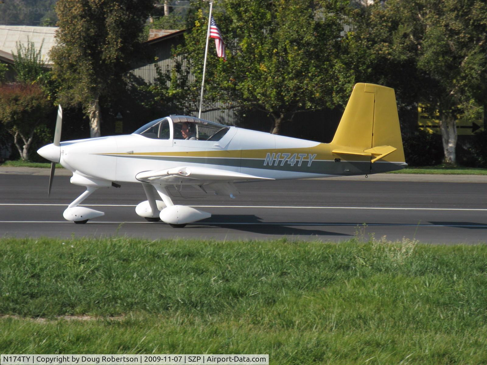 N174TY, 2004 Vans RV-7A C/N 70331, 2004 Yaberg VAN's RV-7A, landing roll Rwy 22