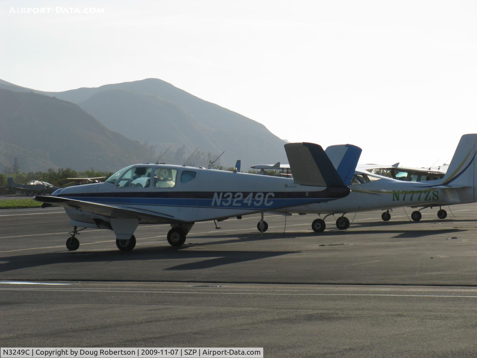 N3249C, 1954 Beech E35 C/N D-3914, 1954 Beech E35 BONANZA, Continental E-225-8 225 Hp for takeoff, engine start
