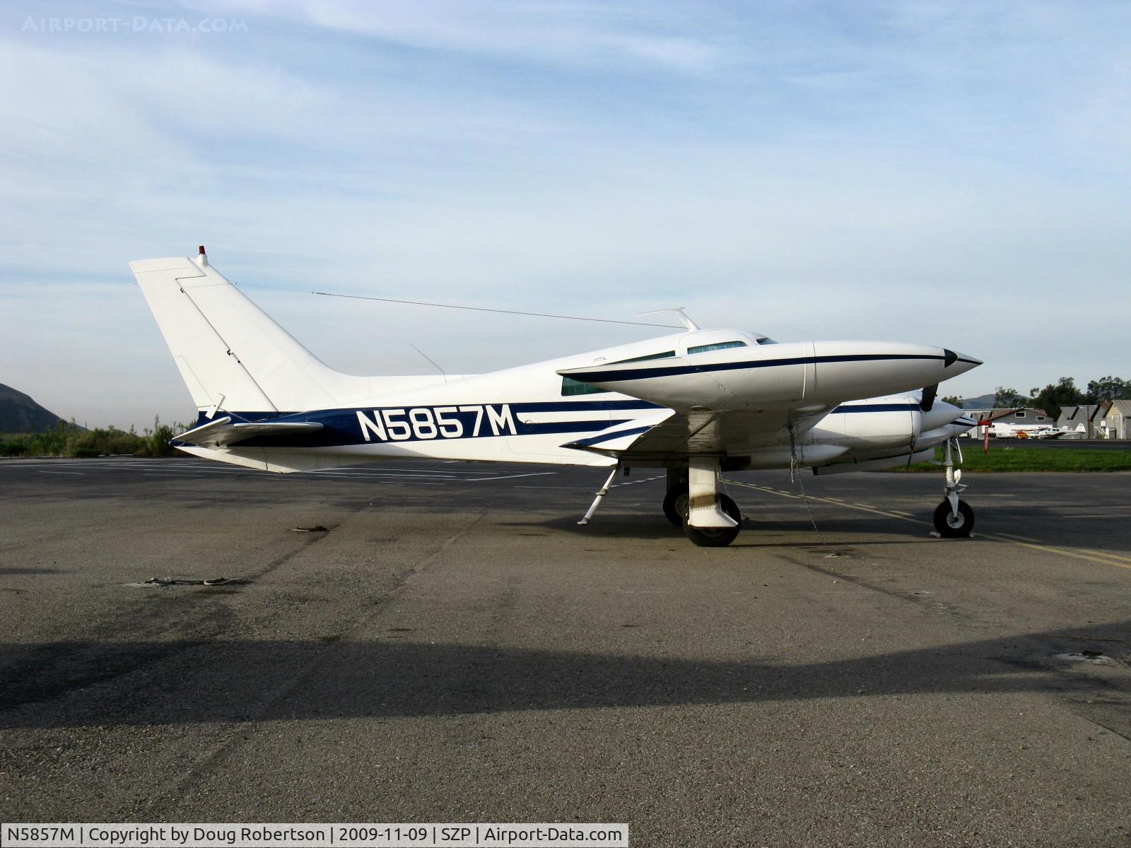 N5857M, 1969 Cessna 310P C/N 310P0157, 1969 Cessna 310P, two Continental IO-470-VO 260 Hp each, aerodynamic tip tanks standard