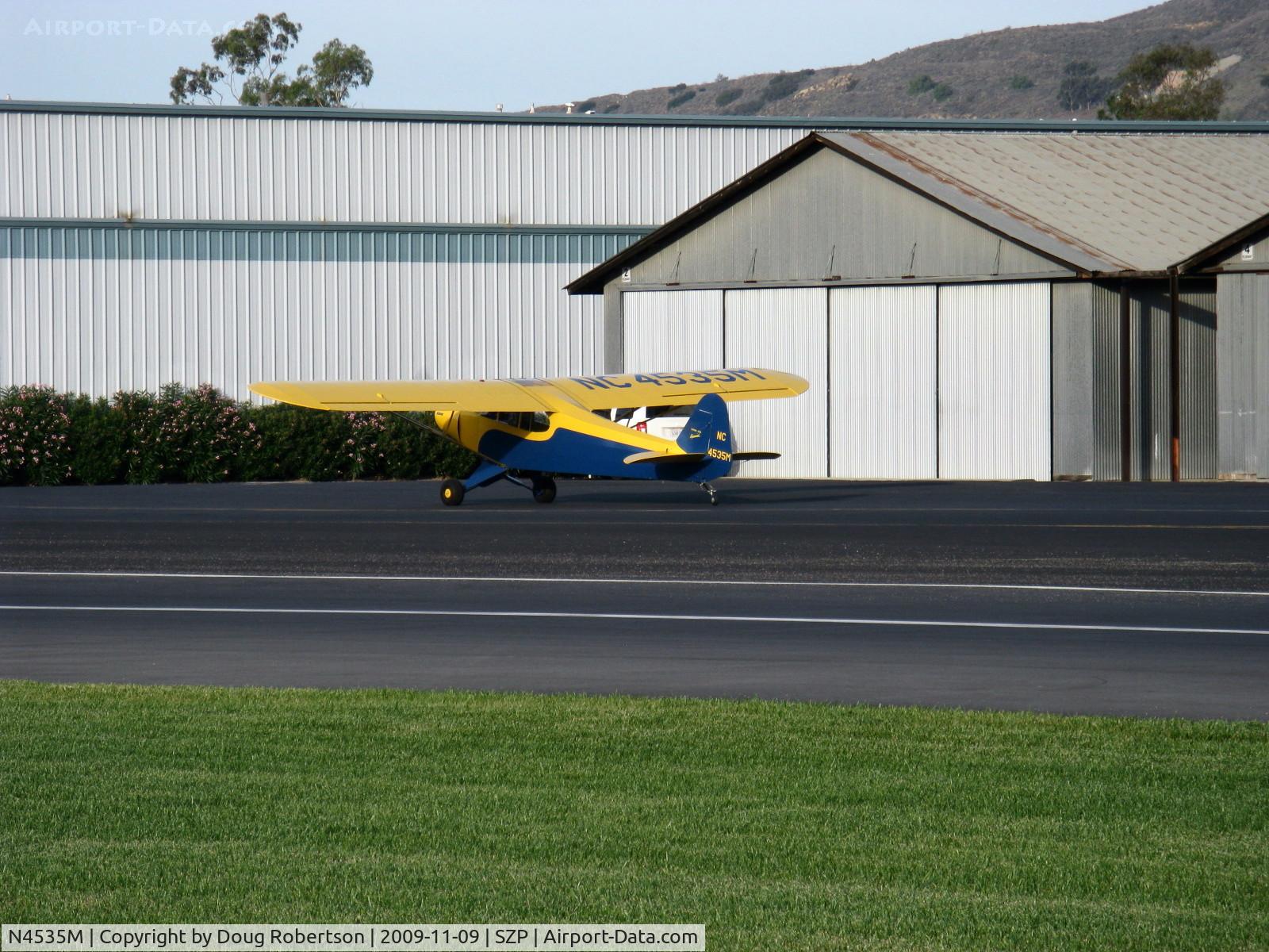 N4535M, 1947 Piper PA-11 Cub Special C/N 11-39, 1947 Piper PA-11 CUB SPECIAL, Continental A&C-65 65 Hp downgrade from original C-90 90 Hp, Comparatively rare model-just 430 produced. Taxi to 04