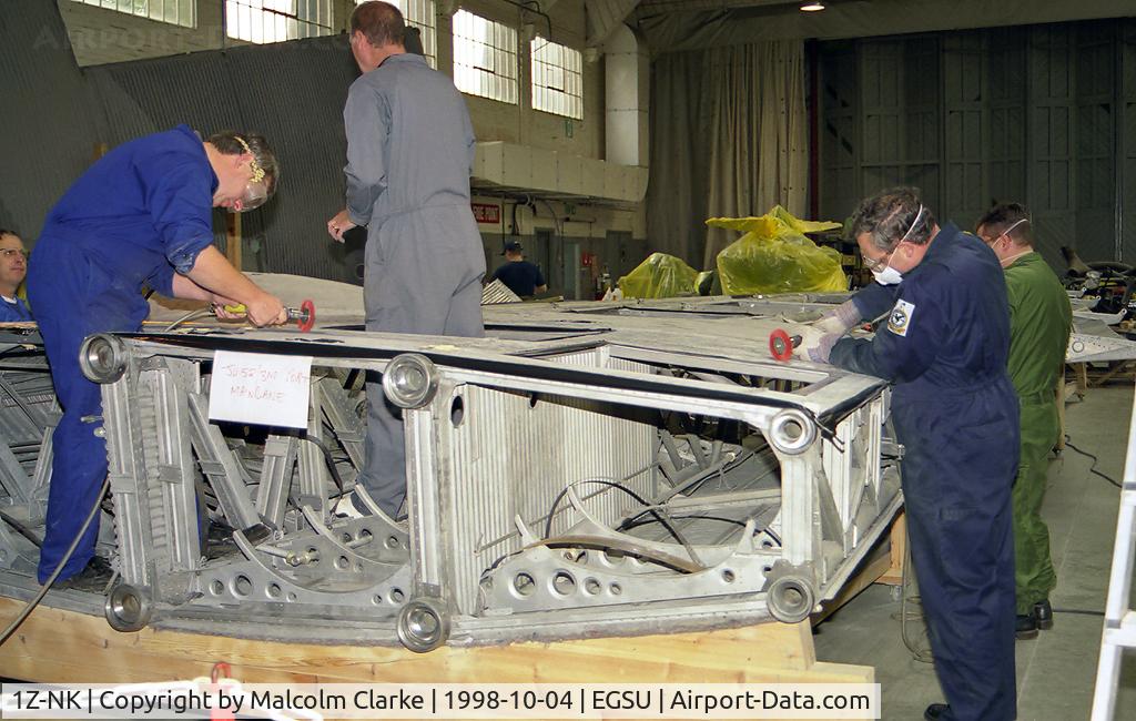 1Z-NK, 1946 Junkers (AAC) AAC-1 Toucan (Ju-52) C/N 48, AAC AAC-1 Toucan under renovation at The Imperial War Museum, Duxford, UK in 1998.
