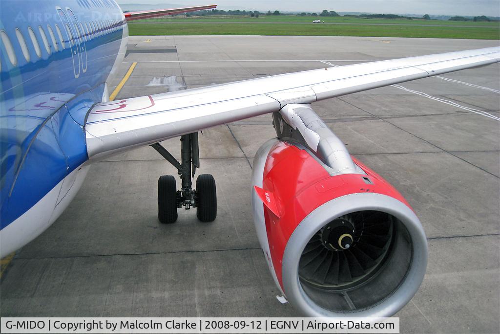 G-MIDO, 2002 Airbus A320-232 C/N 1987, Airbus A320-232 at Durham Tees Valley Airport, UK.