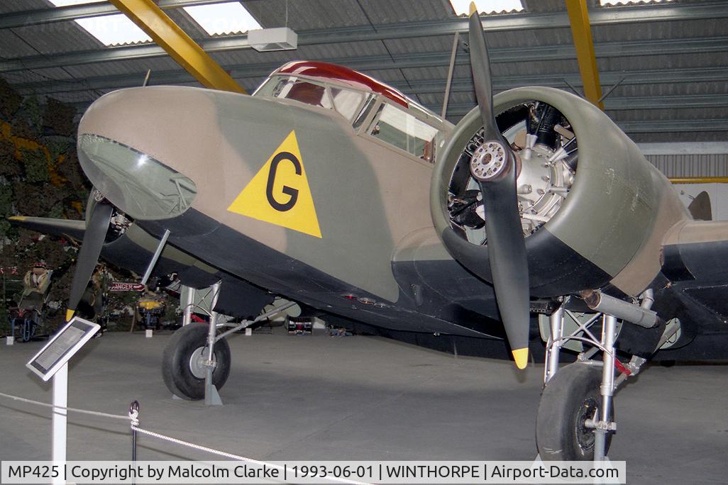 MP425, Airspeed AS.10 Oxford I C/N Not found MP425, Airspeed Oxford 1 at Newark Air Museum, Winthorpe, UK in 1993.