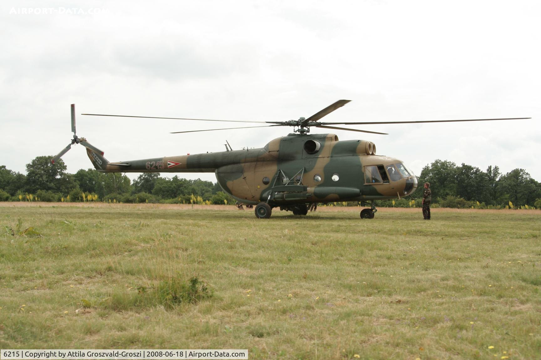 6215, 1980 Mil Mi-8T Hip C/N 226215, Veszprém-Ujmajor temporary army helicopter base.