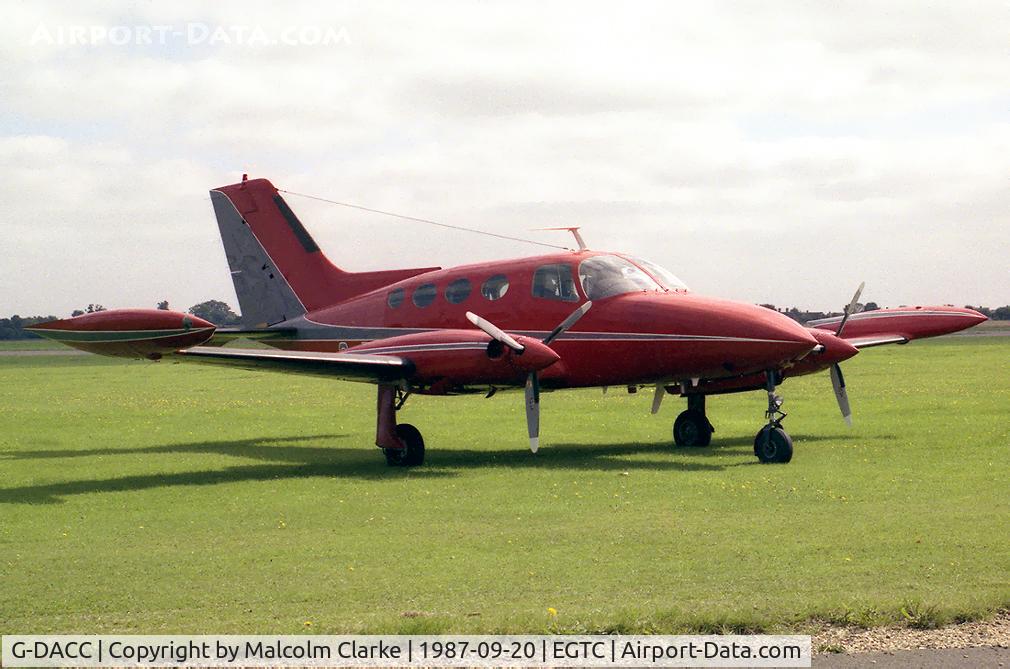 G-DACC, 1971 Cessna 401B C/N 401B-0112, Cessna 401B at Cranfield Airport, UK in 1987.