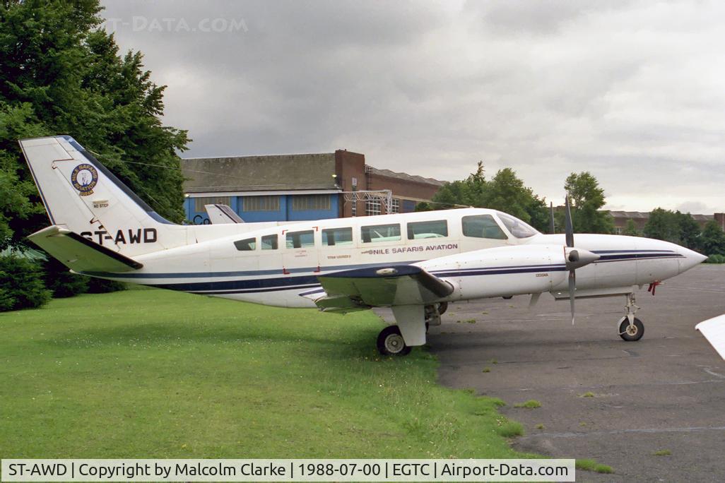 ST-AWD, 1981 Cessna 404 Titan C/N 404-0823, Cessna 404 Titan ll at Cranfield Airport, UK in 1988.