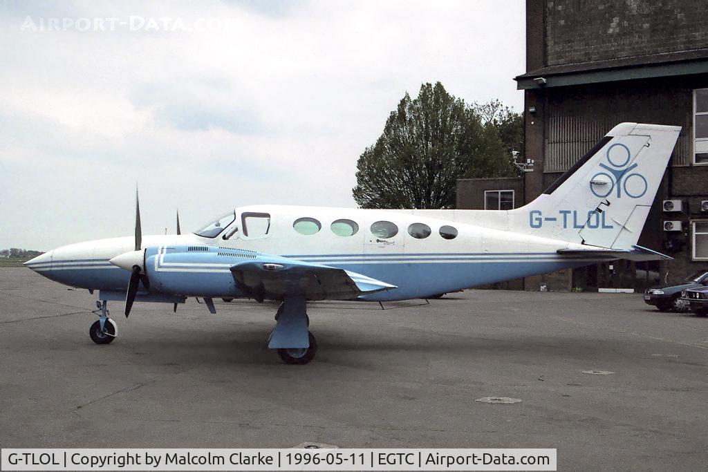 G-TLOL, 1980 Cessna 421C Golden Eagle C/N 421C-0838, Cessna 421C Golden Eagle at Cranfield Airport, UK. Re-registered as G-TREC July 2 1996.