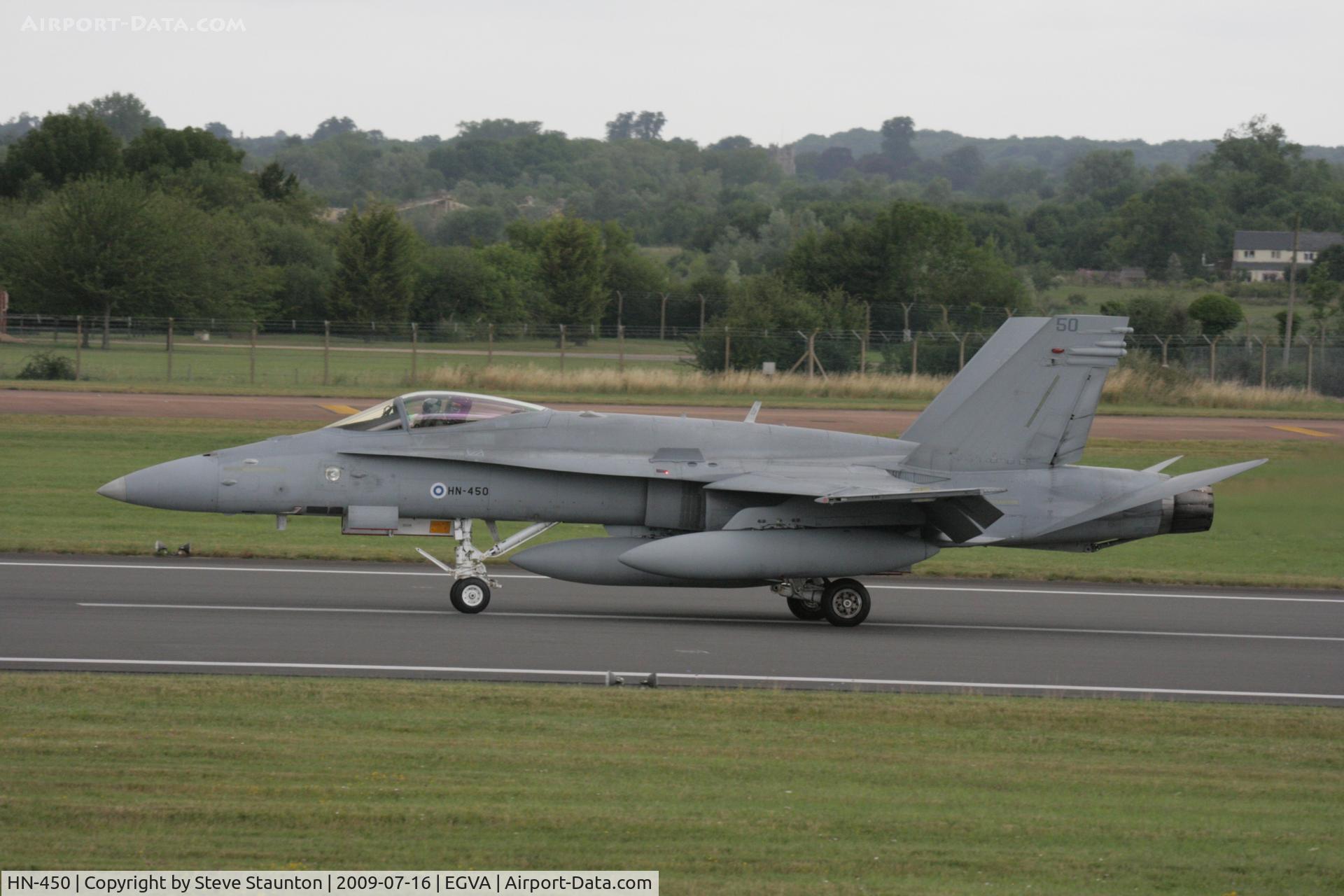 HN-450, McDonnell Douglas F-18C Hornet C/N 1480, Taken at the Royal International Air Tattoo 2009