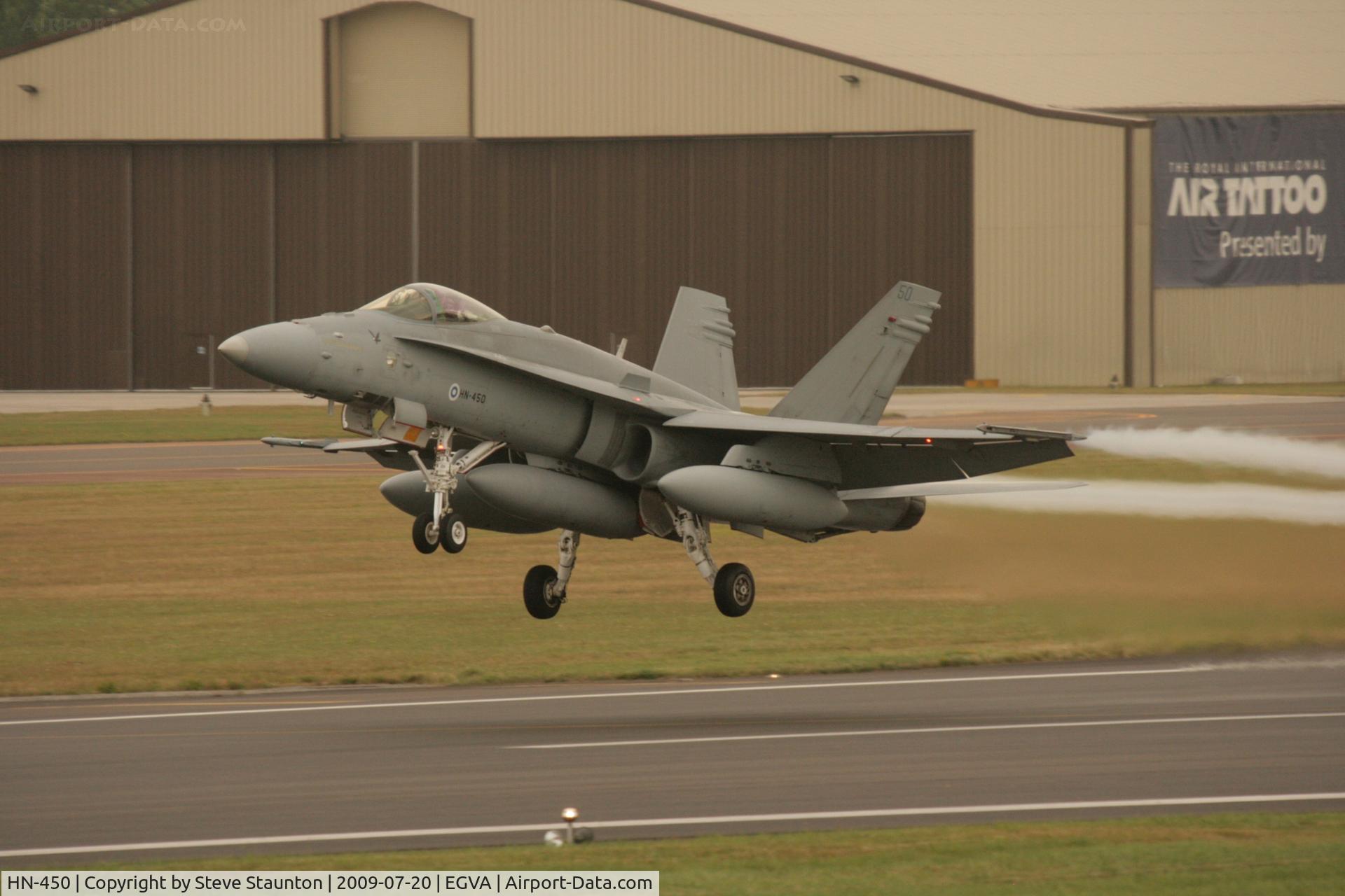 HN-450, McDonnell Douglas F-18C Hornet C/N 1480, Taken at the Royal International Air Tattoo 2009