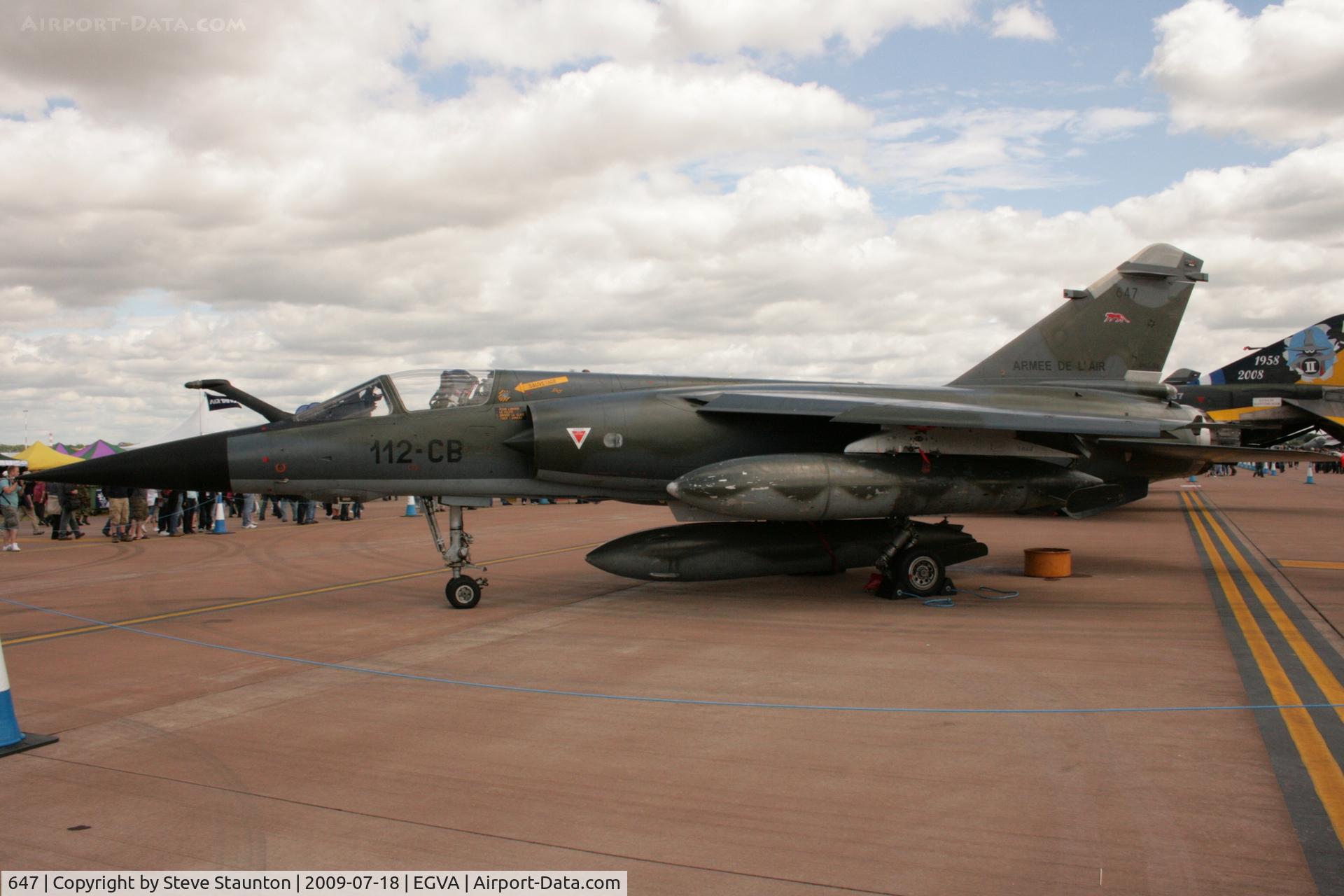 647, Dassault Mirage F.1CR C/N 647, Taken at the Royal International Air Tattoo 2009