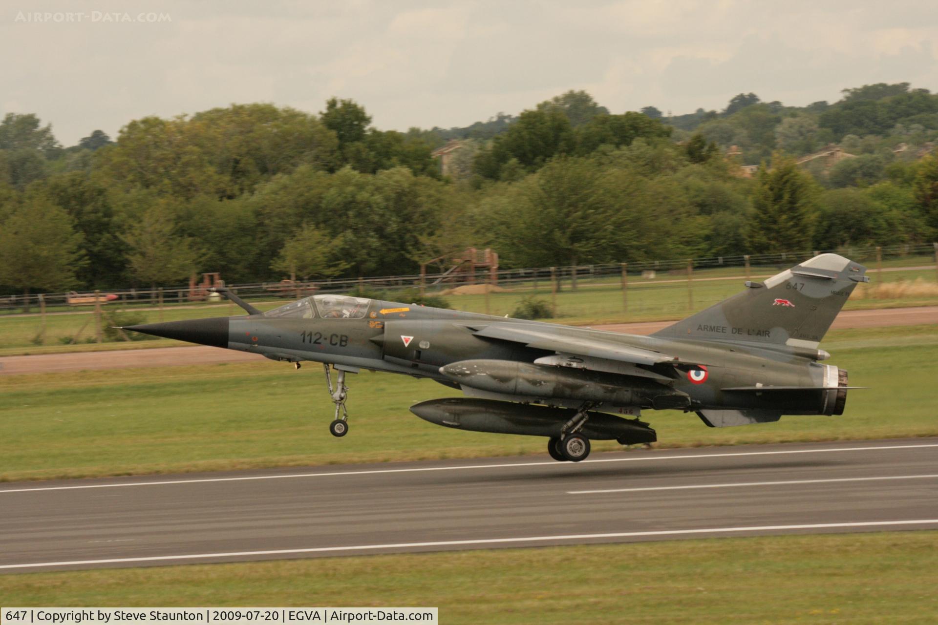 647, Dassault Mirage F.1CR C/N 647, Taken at the Royal International Air Tattoo 2009