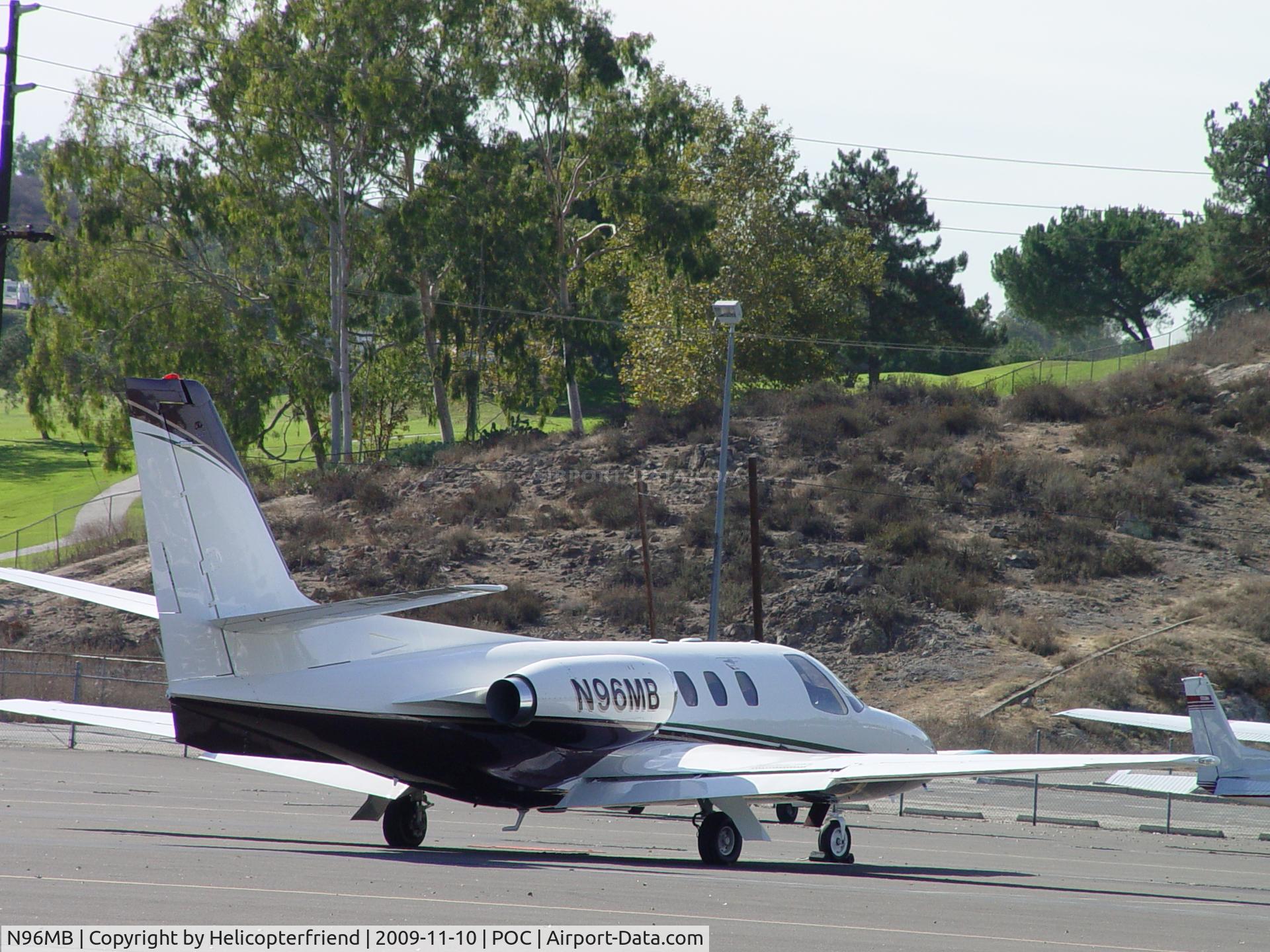 N96MB, 1980 Cessna 501 Citation I/SP C/N 5010161, Looking westerly in Transient Parking at Brackett
