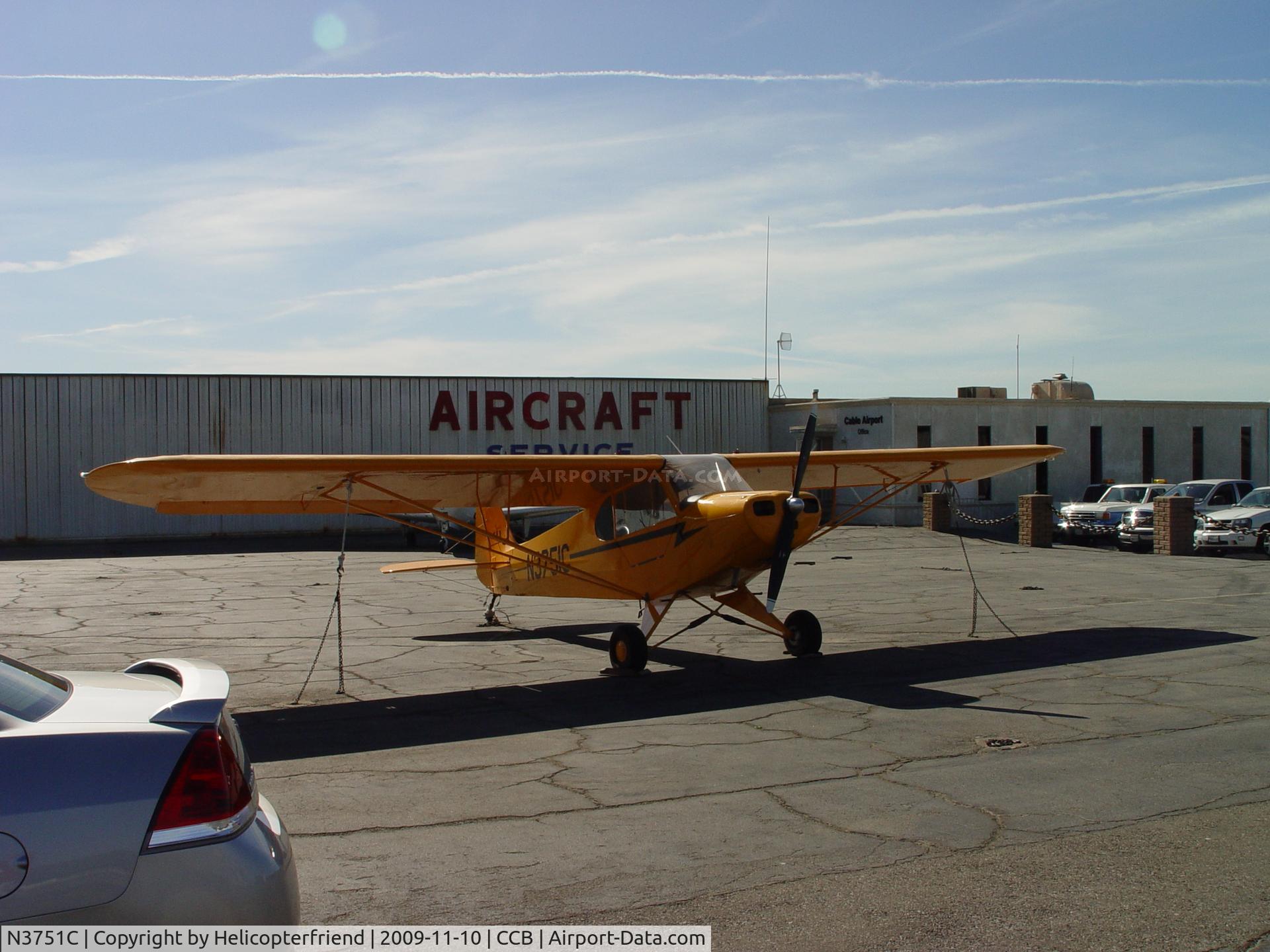 N3751C, 2008 American Legend AL11 C/N AL-1121, Parked and tied down at Cable