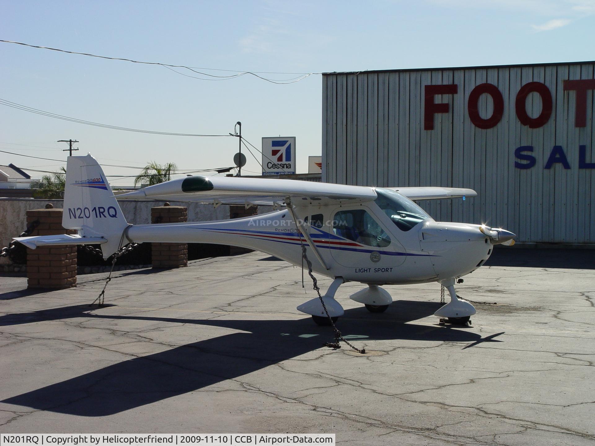N201RQ, 2007 Remos G-3/600 Mirage C/N 201, Parked and tied down at Cable Airport