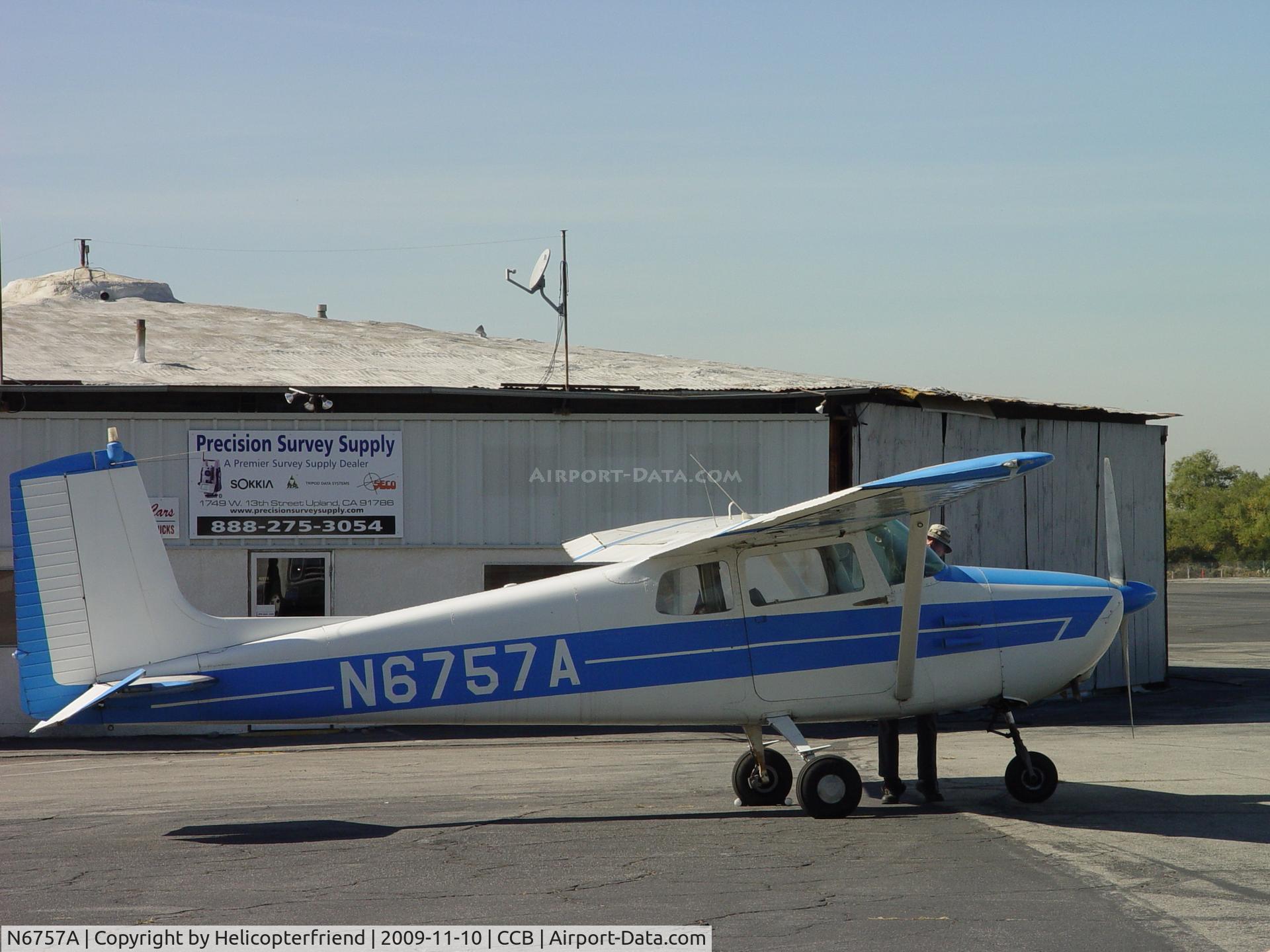 N6757A, 1956 Cessna 172 C/N 28857, Fueled up, windows getting wiped off and being prepared for flight