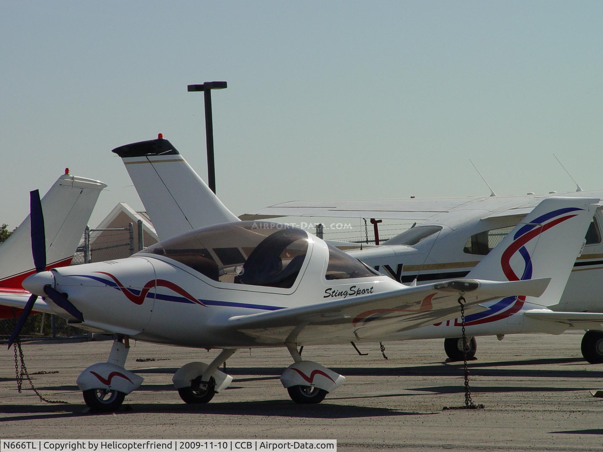 N666TL, 2007 TL Ultralight TL-2000 Sting Sport C/N TLUSA152, Tied down waiting it's turn at the shop at Cable