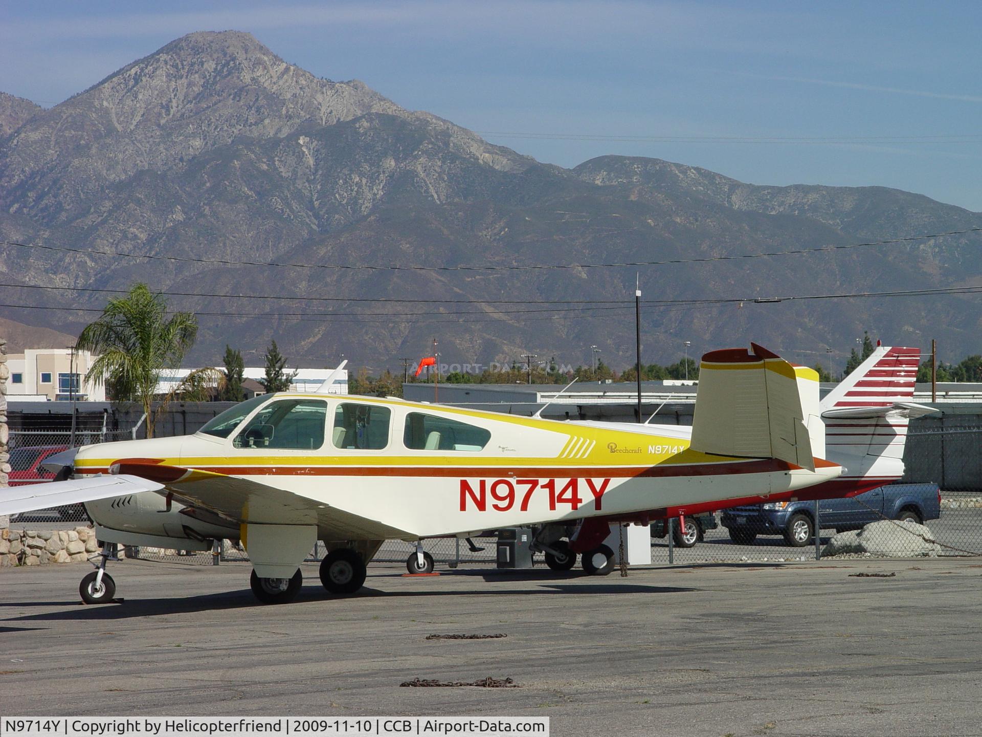 N9714Y, 1963 Beech P35 Bonanza C/N D-7120, Parked at Cable