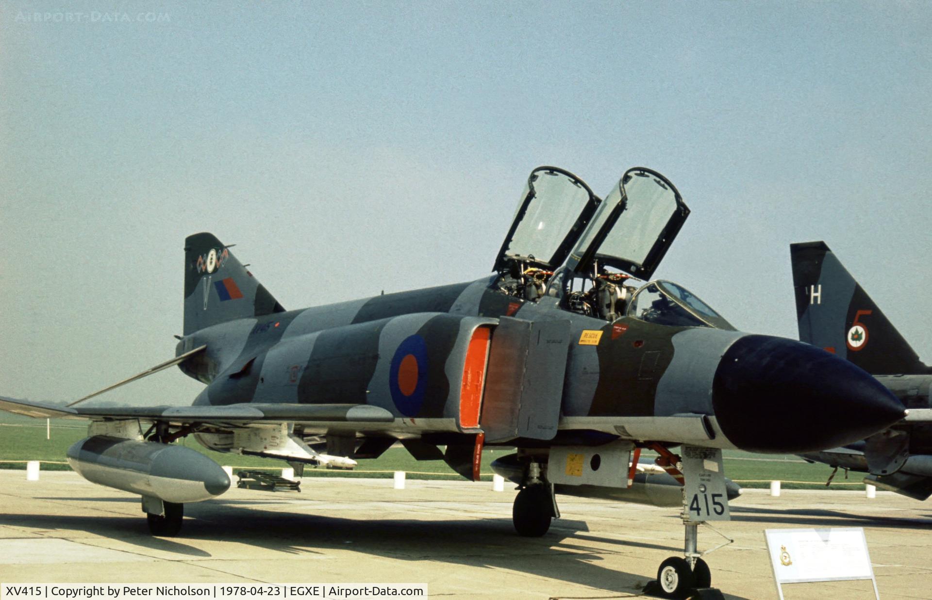 XV415, 1968 McDonnell Douglas Phantom FGR2 C/N 3007/9245, Another view of the 64 Squadron Phantom FGR.2 on display at the 1978 Leeming Open Day.
