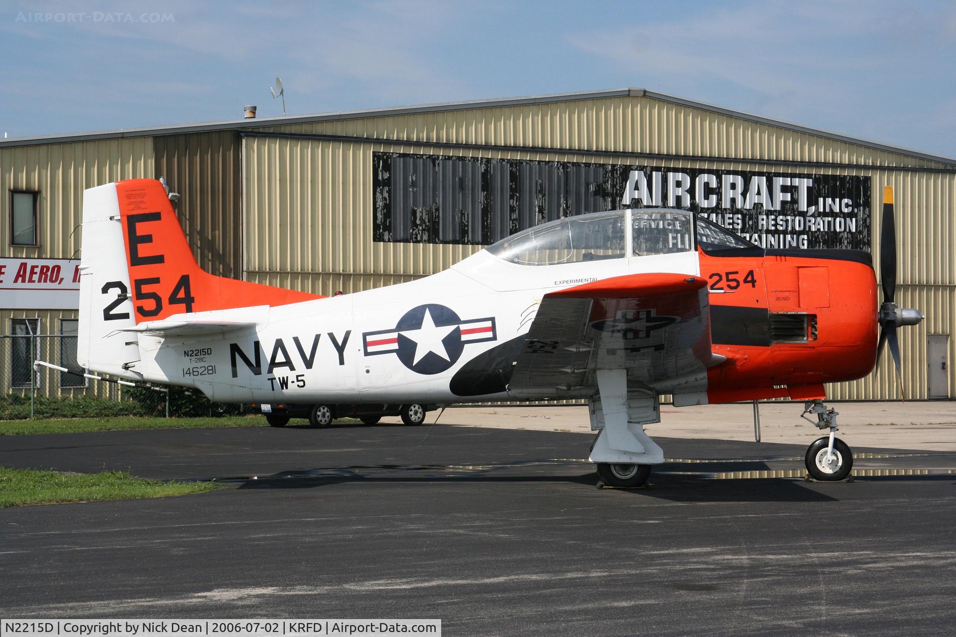 N2215D, 1957 North American T-28C Trojan C/N 252-44 (146281), KRFD
