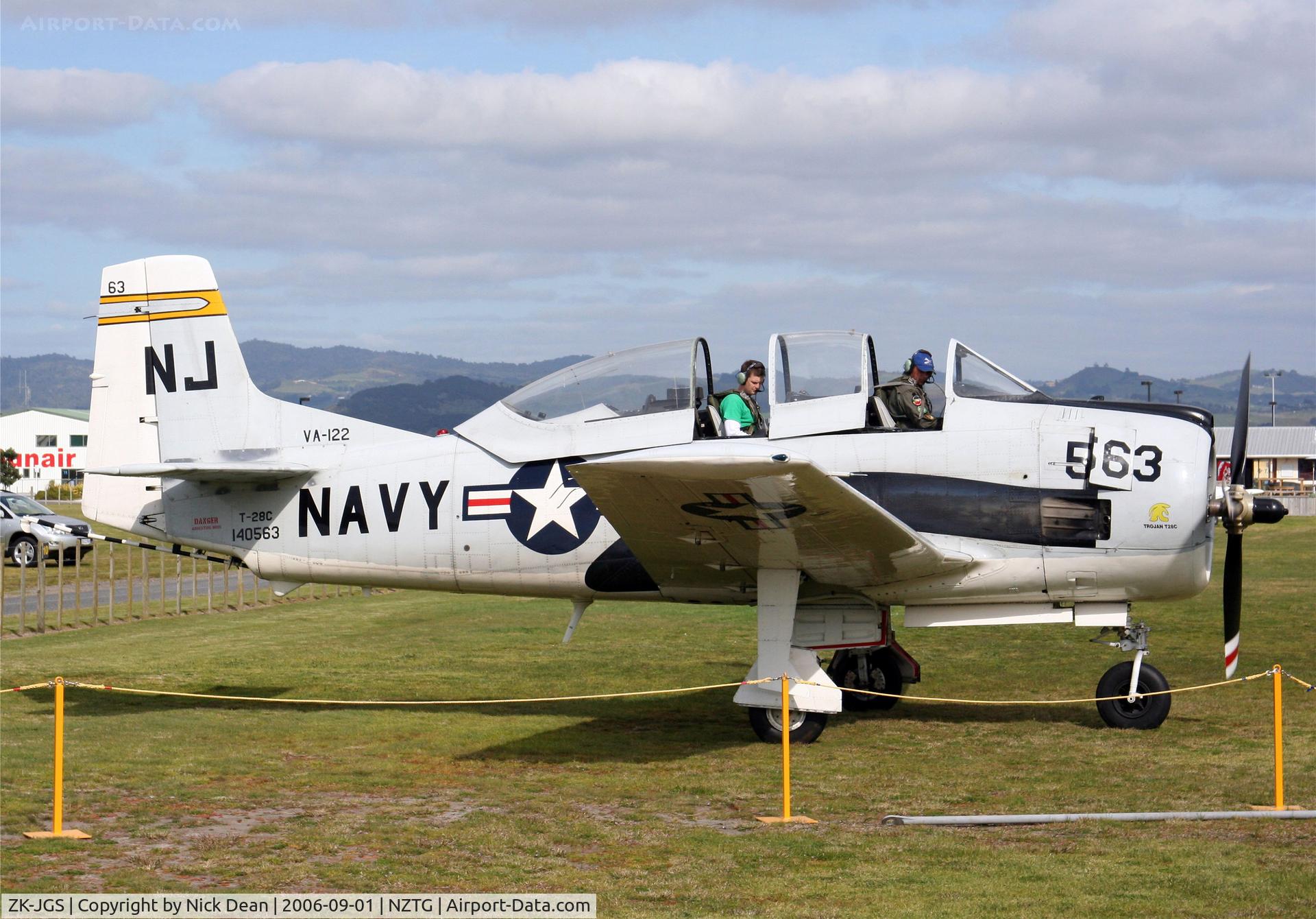 ZK-JGS, North American T-28C Trojan Trojan C/N 226-140, NZTG