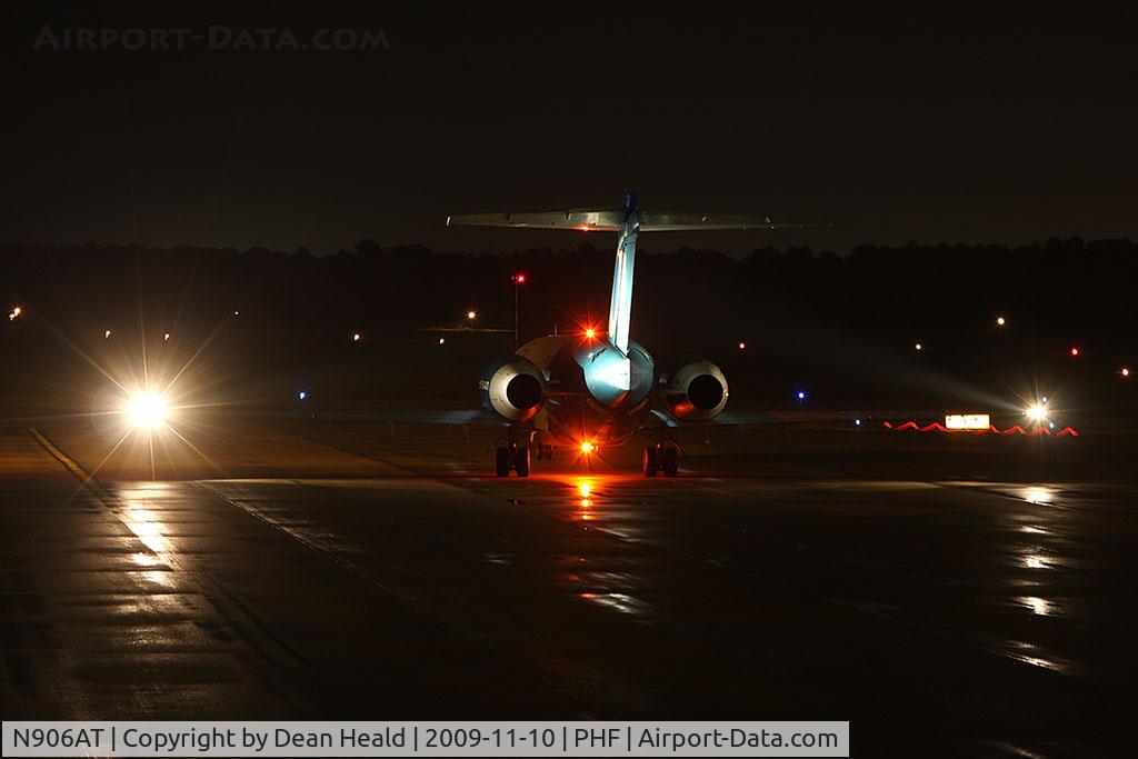 N906AT, 2001 Boeing 717-200 C/N 55087, airTran Airways N906AT (FLT TRS910) after pushback from Gate 6 ready to taxi to RWY 7 for departure to Hartsfield-Jackson Atlanta Int'l (KATL).