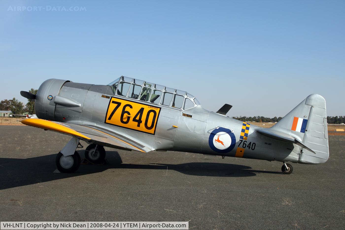VH-LNT, 1940 North American AT-6A Texan C/N 78-5976, YTEM