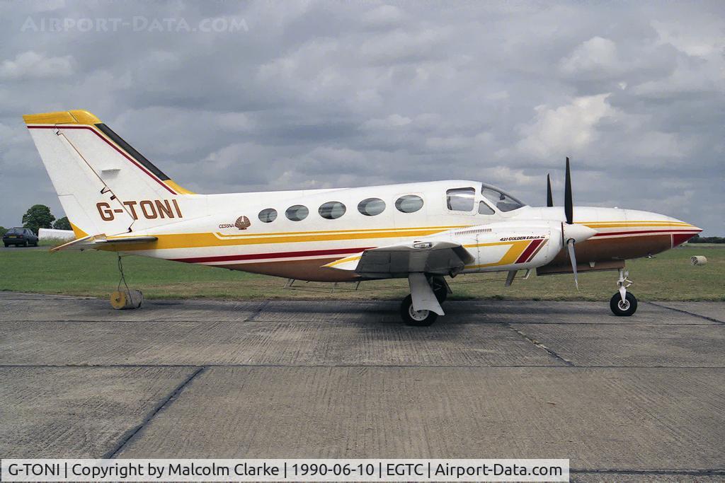 G-TONI, 1977 Cessna 421C Golden Eagle C/N 421C-0219, Cessna 421C Golden Eagle at Cranfield Airport, UK.