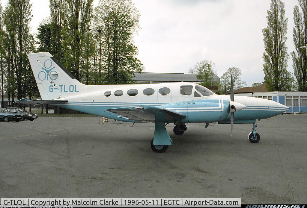 G-TLOL, 1980 Cessna 421C Golden Eagle C/N 421C-0838, Cessna 421C Golden Eagle at Cranfield Airport, UK.