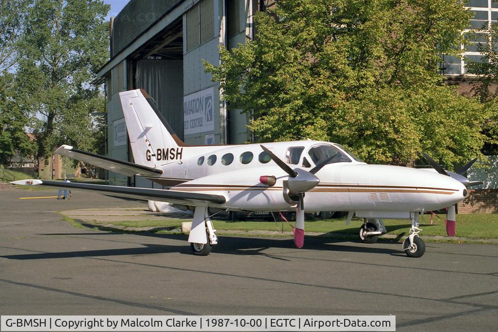 G-BMSH, 1981 Cessna 425 Corsair C/N 425-0063, Cessna 421C Golden Eagle at Cranfield Airport, UK in 1987.