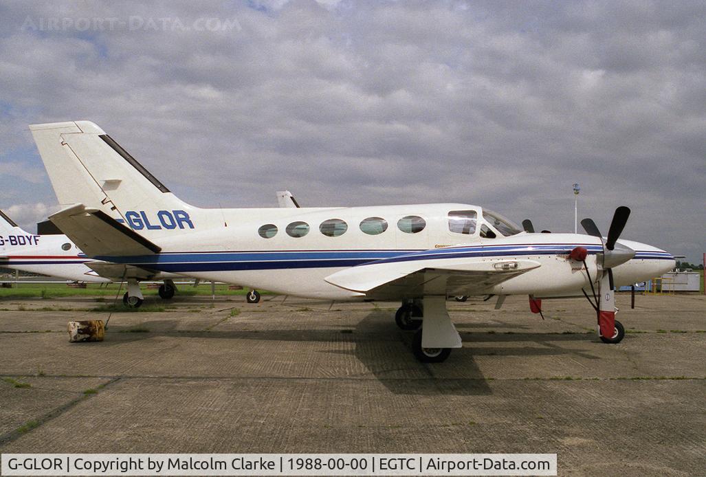 G-GLOR, 1982 Cessna 425 Corsair C/N 425-0174, Cessna 425 Corsair at Cranfield Airport, UK in 1988.