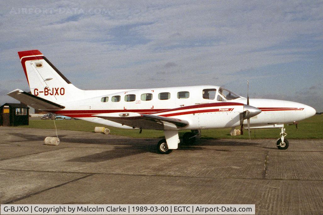G-BJXO, 1982 Cessna 441 Conquest II C/N 441-0263, Cessna 441 Conquest at Cranfield Airport, UK.