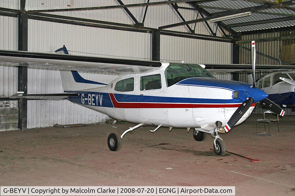 G-BEYV, 1977 Cessna T210M Turbo Centurion C/N 21061583, Cessna T210M Turbo Centurion II at Bagby Airfield, UK.